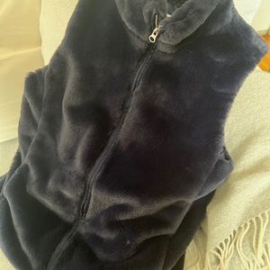 Gorgeous Navy Faux Fur J Crew Vest with Tags